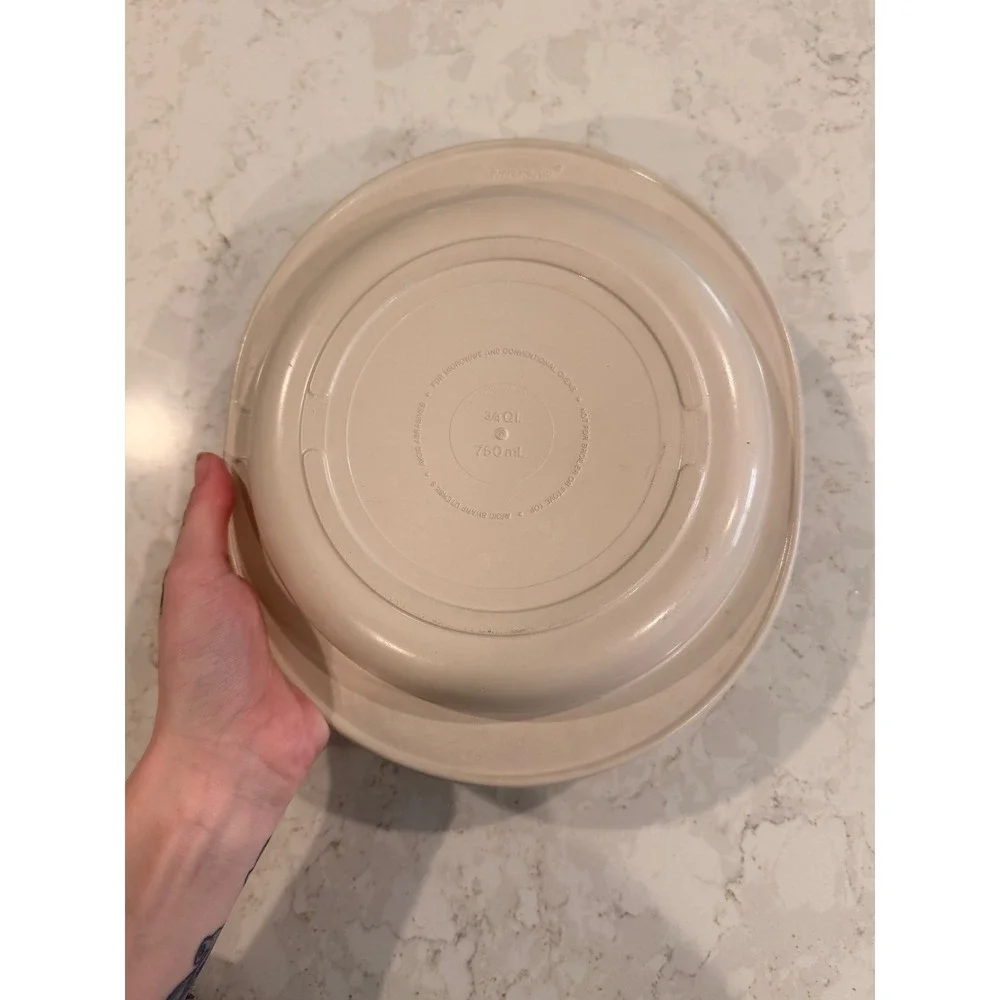 Vintage Tupperware Ultra 21 Casserole Dish Set 1 Qt 1L Almond Beige 1722-1 Lid